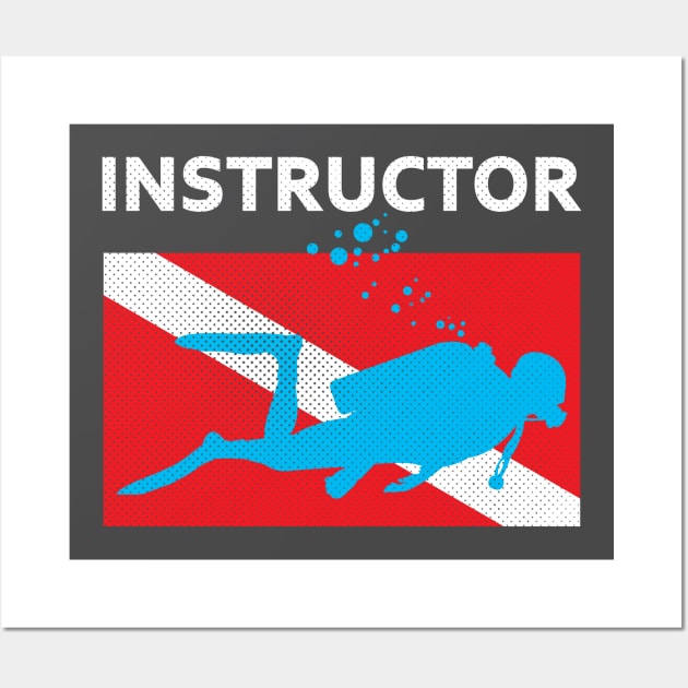 Scuba Diving Instructor Wall Art by WAADESIGN